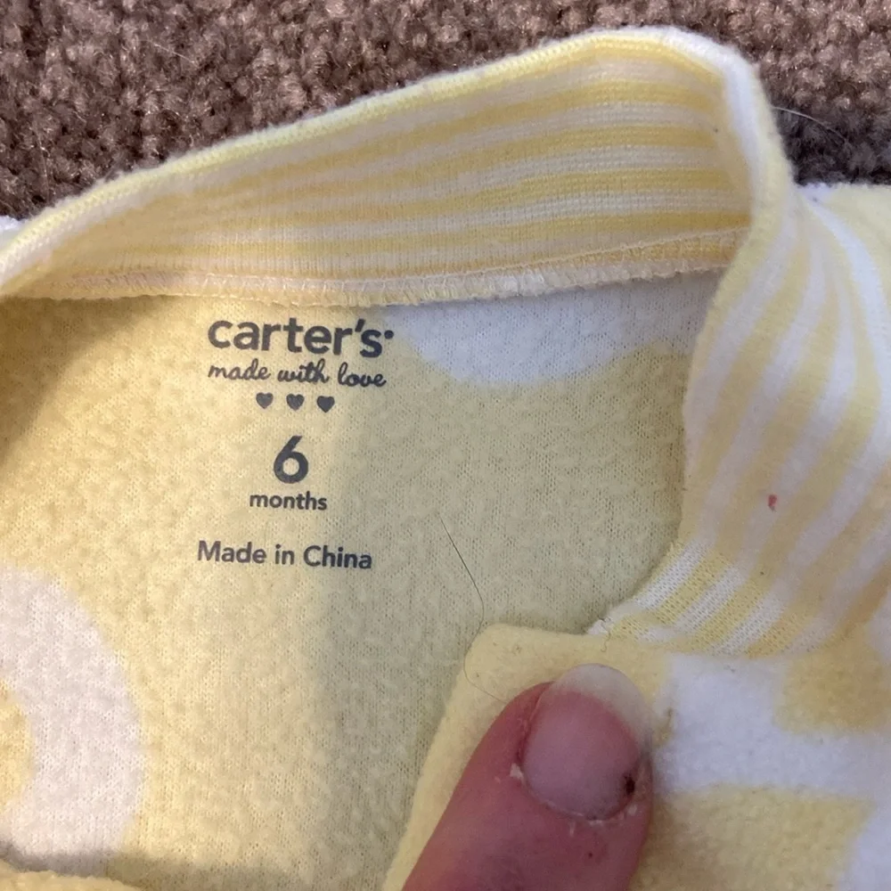 Carter’s Set of 2 Footie Pajama Sleepers / Playsuits Size 6 Months